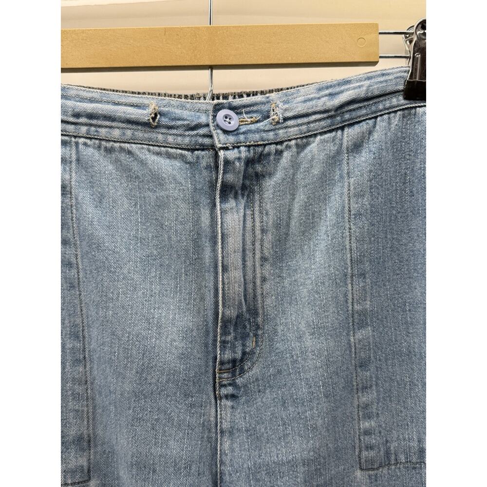 Paradise Bay Denim Capri Pants Women Size 16 Light Wash Pull On Elastic Waist - Picture 3 of 11